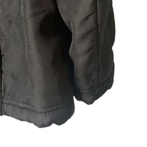 Snozu Womens Black Hooded Fleece Jacket Size 1X With Full Zip Closure & Pink Zip - Picture 6 of 11